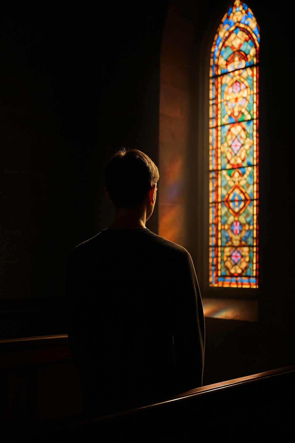 A believer standing in sunlight and shadow — representing healing from performative Christianity.